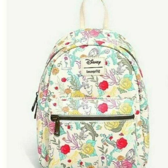 Loungefly Handbags - Disney Beauty And The Beast Mini Backpack Rose Bag